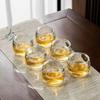 6 шт. Изысканная 80 мл чашка для чая Прозрачная стеклянная чашка для воды Термостойкая Питьевая винная стеклянная посуда для чая