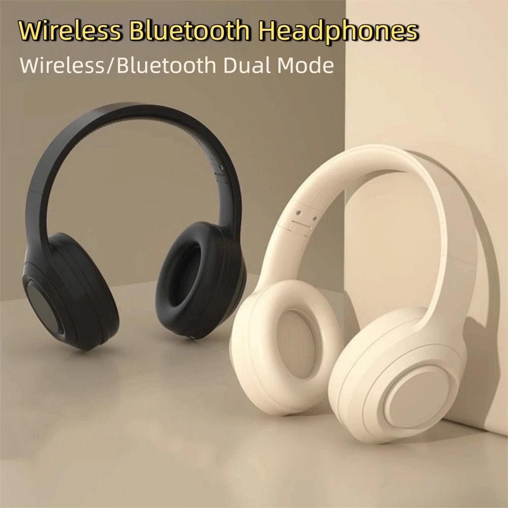 Bluetooth 5.3 Over Ear Headsets Adjustable Headband Sports Gaming Earphones for Home