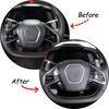 Real Carbon Fiber Steering Wheel Button Sticker Trim For Corvette C8 Z06 Z51