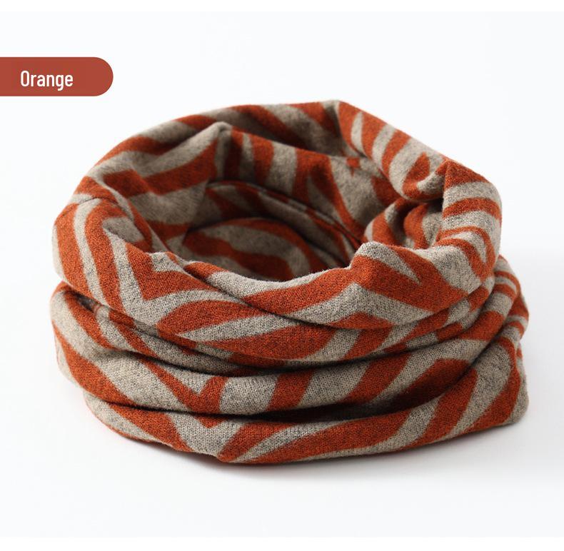 Двухслойный шарф-манишка в корейском стиле: Унисекс Осенне-зимний шарф и эластичная повязка на голову