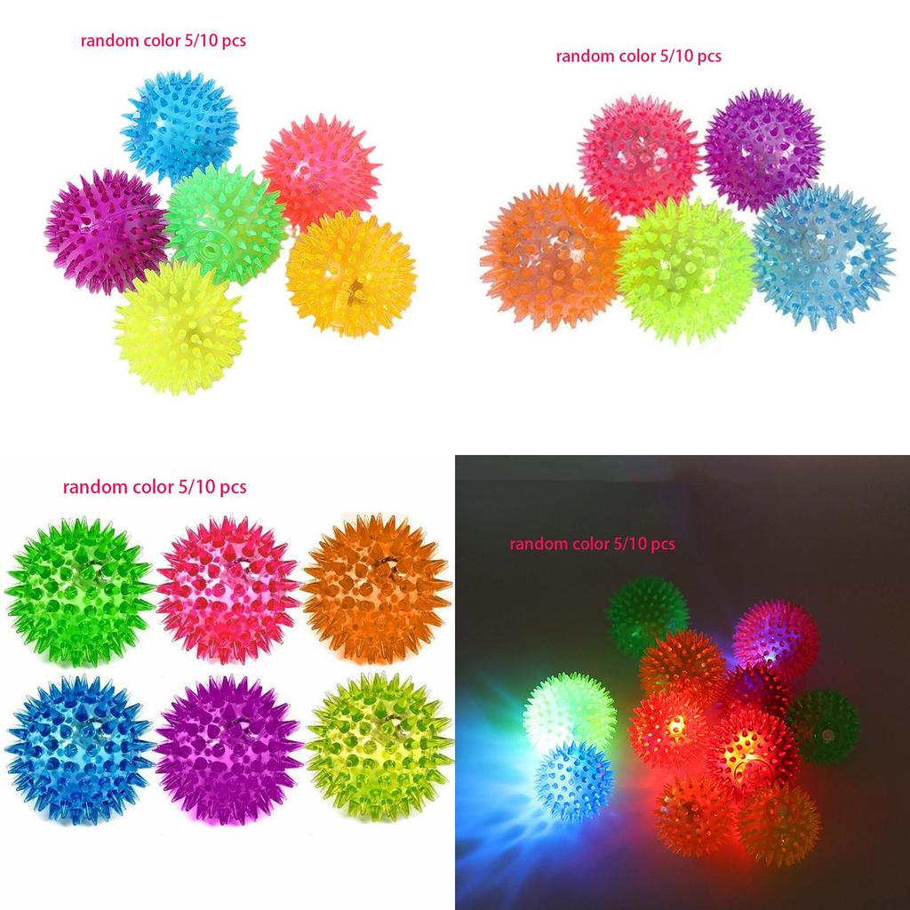 Оптовый мяч для питомца, мигающий и колючий, случайного цвета, материал TPR