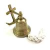 Nautical Antique Finish Brass Bell with Anchor Ship Boat Wall Mount Decor Bell