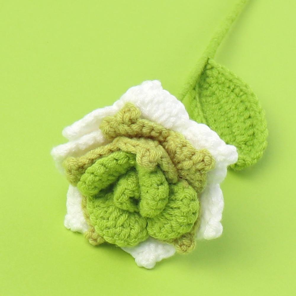 DIY Crochet Rose Flower Photo Props Romantic Knitting Flowers Anniversary