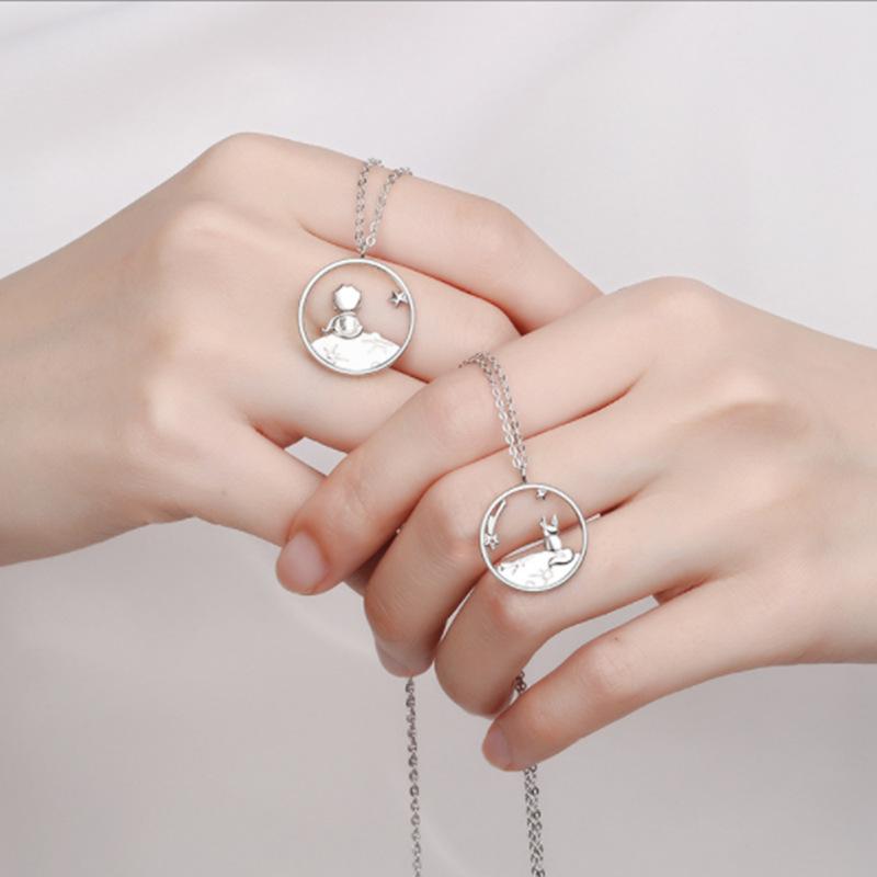 Модные милые ожерелья с подвеской в виде маленькой лисы в виде принца, чокера, парные ожерелья, подвески, женские ювелирные изделия, аксессуары, подарок на День святого Валентина