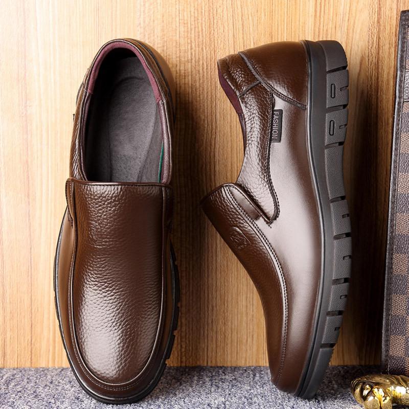 Fashion 2025 Shoes Genuine Leather Casual Shoes For Men Flat Platform Walking Shoes Outdoor Footwear Loafers Breathable Sneakers