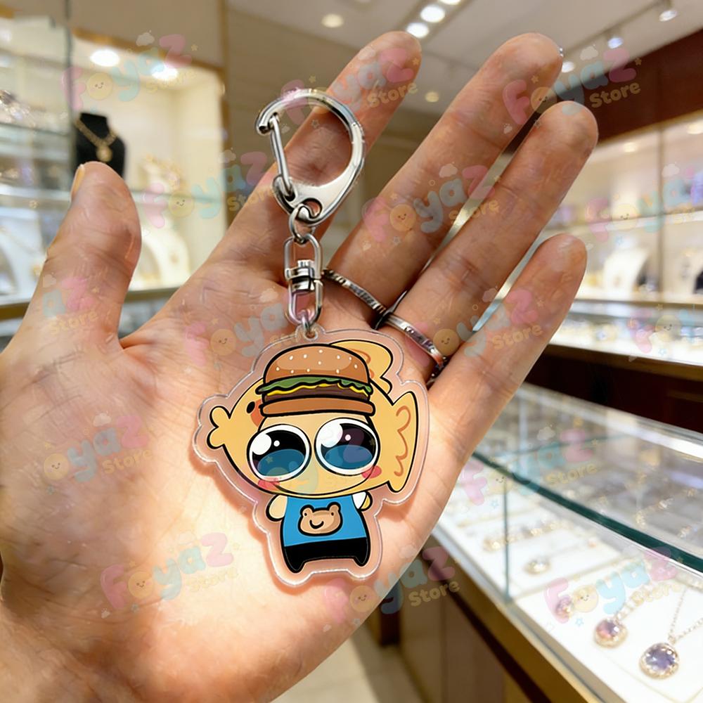 Забавные Чиби Мультяшные Эстетичные Брелоки Аксессуары Сумка Кавайные Рыбные Лепешки Кольца для Ключей Цепочки Украшения Фанаты Подарки на День Рождения Друзья