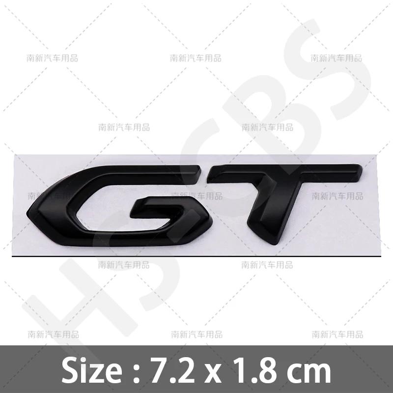 Metal Chrome Logo GT Emblem Car Rear Trunk Badge For Peugeot GT RCZ 307 308 508 3008 5008 4008 2008 107 GT Stickers Accessories R6