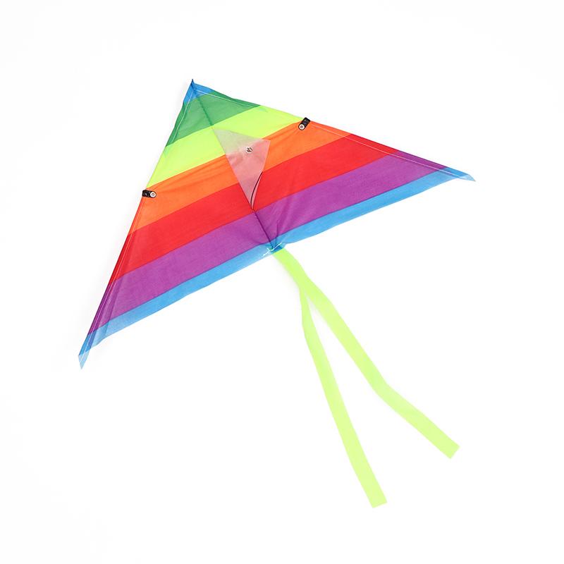Colorful Triangle Rainbow Kite Flying Toys Kite For Children Kids With 30M Kite String Outdoor Fun Sports Kites Toys