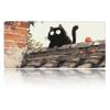 Mouse Pad Large Gaming Black Cat Anime Cat Mouse Mat Desk Mat Extra Large Large Keyboard Pad Rubber Sole Compatible with ELECOM Optical Mouse Durable