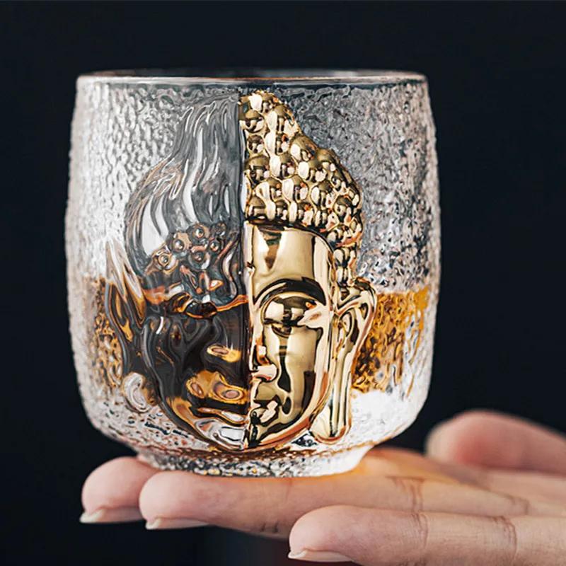 Чайный сервиз Master Cup Роскошный хрустальный стеклянный кубок Yinian Buddha Cup Jianzhan Бытовые чашки Чайная утварь Кухня Столовая Бар Домашний сад