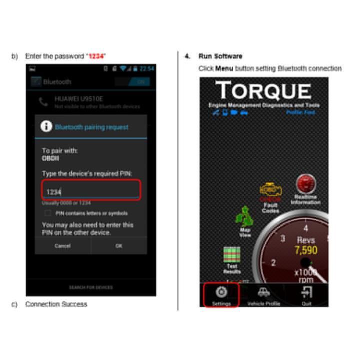 Outil de diagnostic - ELM - 327 V2.1 - Bluetooth - Compatible OBD2 - Voiture