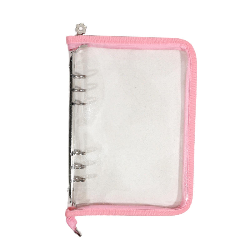 A5 6 Ring Binder Notebook with Zipper Pockets Photocard Holder Binder Sleeves Book Polaroid Small Card Photo Album Card Binder Pack