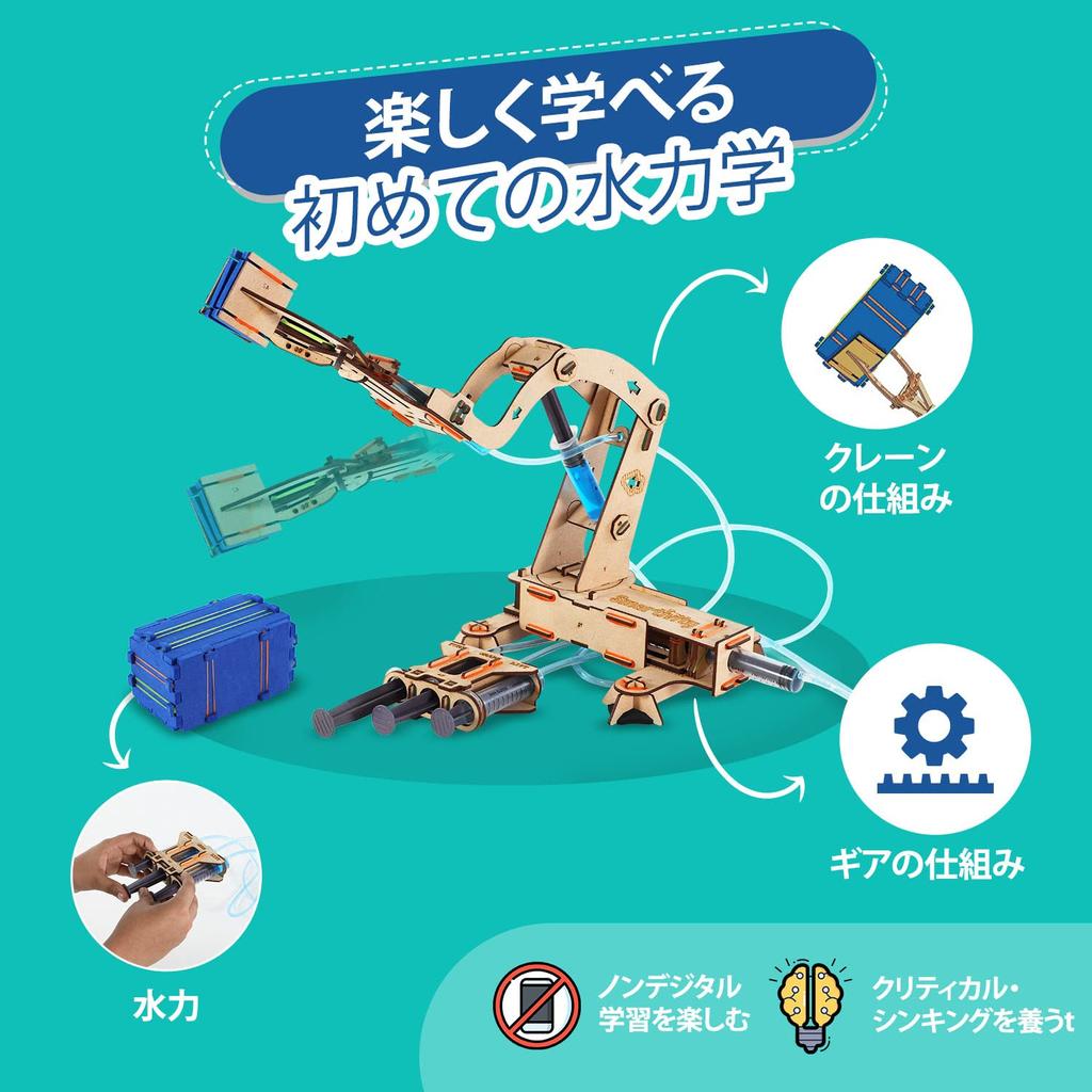 Smartivity Water Operated Robot Crane Craft Kit Развивающая игрушка для детей от 8 лет и старше Японская инструкция по эксплуатации STEAM DIY 3D Puzzle для начальной школы