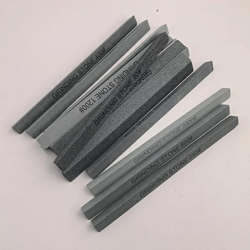 Knife Sharpening Tool Whetstone Set 80-3000 Grit Silicon Carbide Sharpening Stone Triangle Oil Stone for Kitchen Knife Scissors