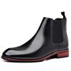 Fashion Men's Classic Retro Chelsea Boots Mens Fashion Leather Ankle Boot Men British Style Brogue Short Boots High-top Casual Shoes