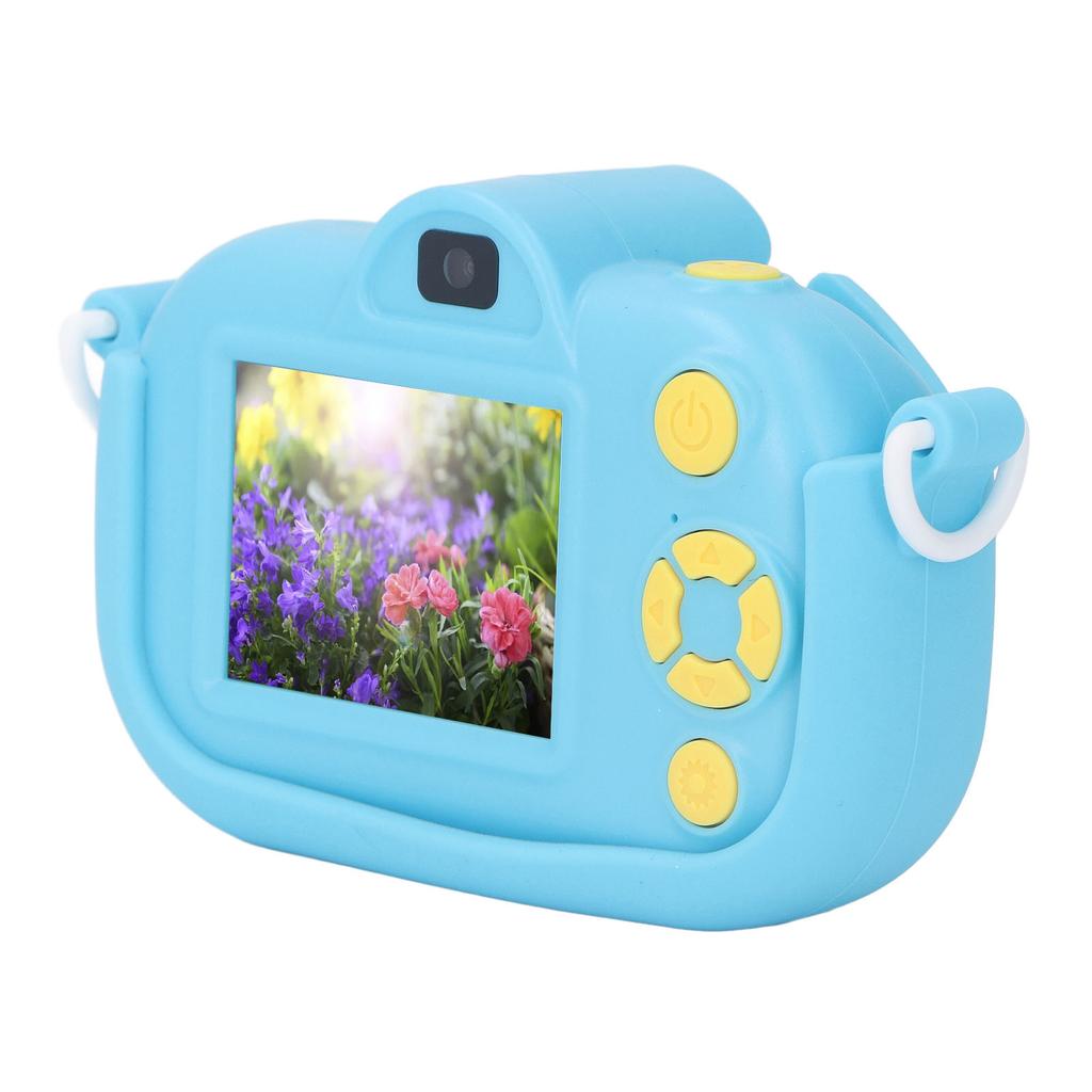Cute Camera 12MP Digital Video Camera 2in IPS Screen Multifunctional Front Rear Lens 1080P Selfie