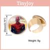 Time Spiderman Stone Adjustable Ring Avengers Gold Plated Fashion Jewelry