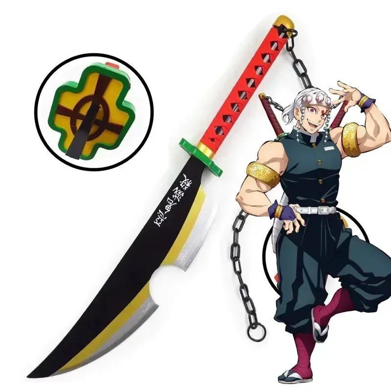 104см Клинок катаны Истребителя демонов Kimetsu No Yaiba Аниме Косплей Реквизит Нож ниндзя Реальный размер Японская катана Сабля самурая Детские игрушки