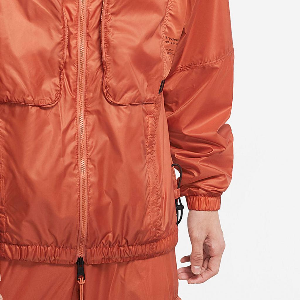 Jordan SS22 Твердая мужская куртка с воротником-стойкой на молнии, верхняя одежда оранжевого цвета DM1864-872