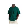 Vans OTW SS24 свободная повседневная рубашка с круглым вырезом и коротким рукавом на одной пуговице, рубашки унисекс цвета «тропический зеленый» VN000GVTCI2