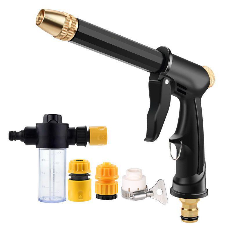 High-Pressure Telescopic Garden Hose & Spray Gun Set for Car Washing, Flower Watering, and Cleaning