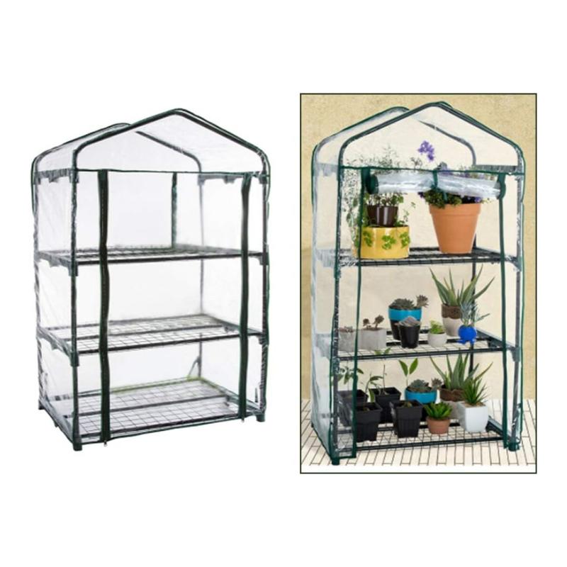 Чехол для теплицы Цветы Растения Теплый для улицы Внутреннее ПВХ тепличное покрытие с застежкой-молнией Без полки для сада