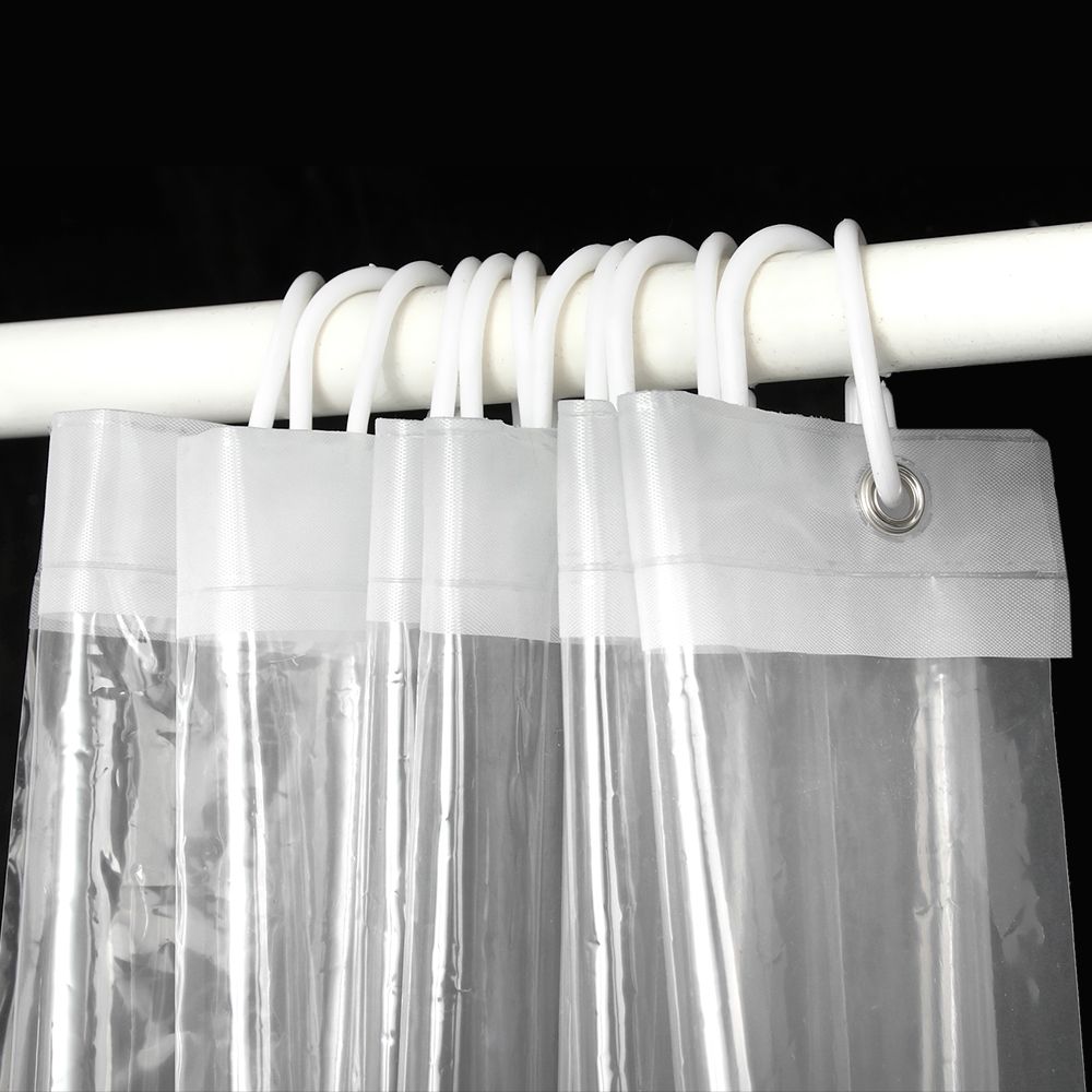 Домашний декор Водонепроницаемый Прозрачный ПЭВА Пластик Принадлежности для ванной Занавеска для душа Водоотталкивающая