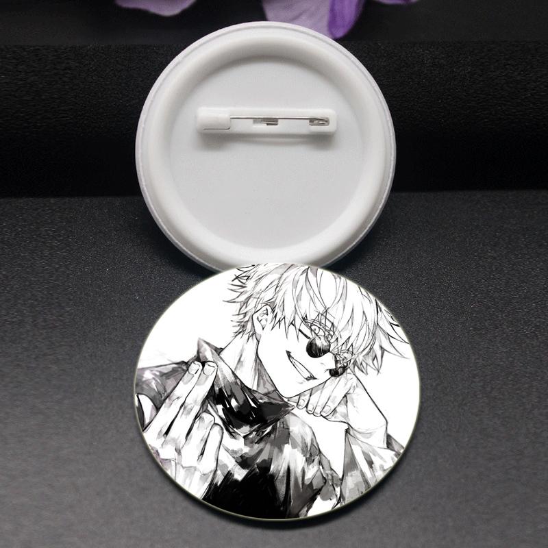 32/44/58mm Cute Anime Style Jujutsu Kaisen Brooch Satoru Gojou Cosplay Comic Button Pins Clothes Backpacks Cartoon Badge Jewelry Accessorie