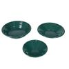 3Pcs Gold Pan Set 14.96in 13.98in 10.43in Green for Panning Gold Mining Parts Accessories