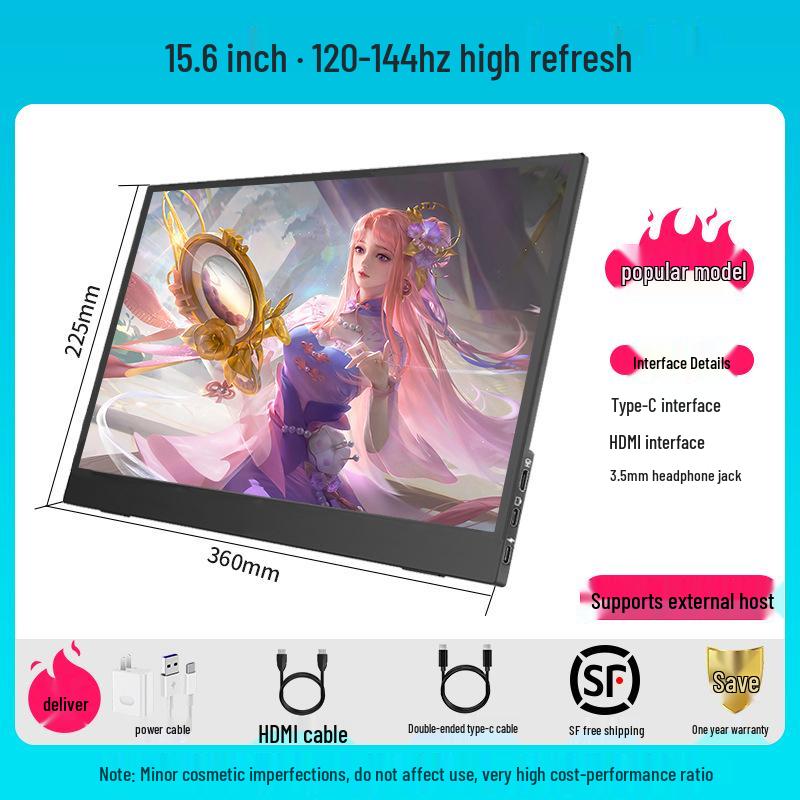Портативный 4K IPS дисплей 14-15,6", расширение для ноутбука 144 Гц для PS4/Switch