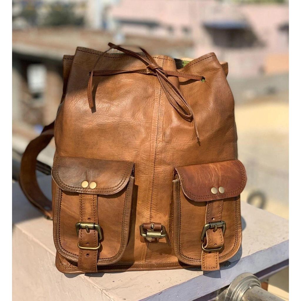 Кожаный Рюкзак Ручной Работы Старинный Коричневый Рюкзак Женский Рюкзак Рюкзак Для Ноутбука