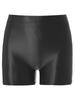 Womens Mid Rise Glossy Shorts Stretchy Waist Multi-Purpose Homewear