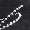 Jewelry Hair Band Head Chain Metal Pearl Crystal Wave Hairband for Women Headwear Black Silver