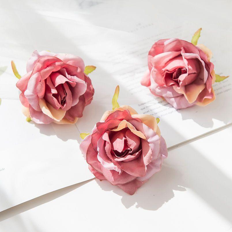 50/100 шт. Шелковая роза Искусственный цветок Уличная защита от УФ-лучей Свадебный букет невесты Арка стена Рождественский венок Для дома Сделай сам Горячая распродажа