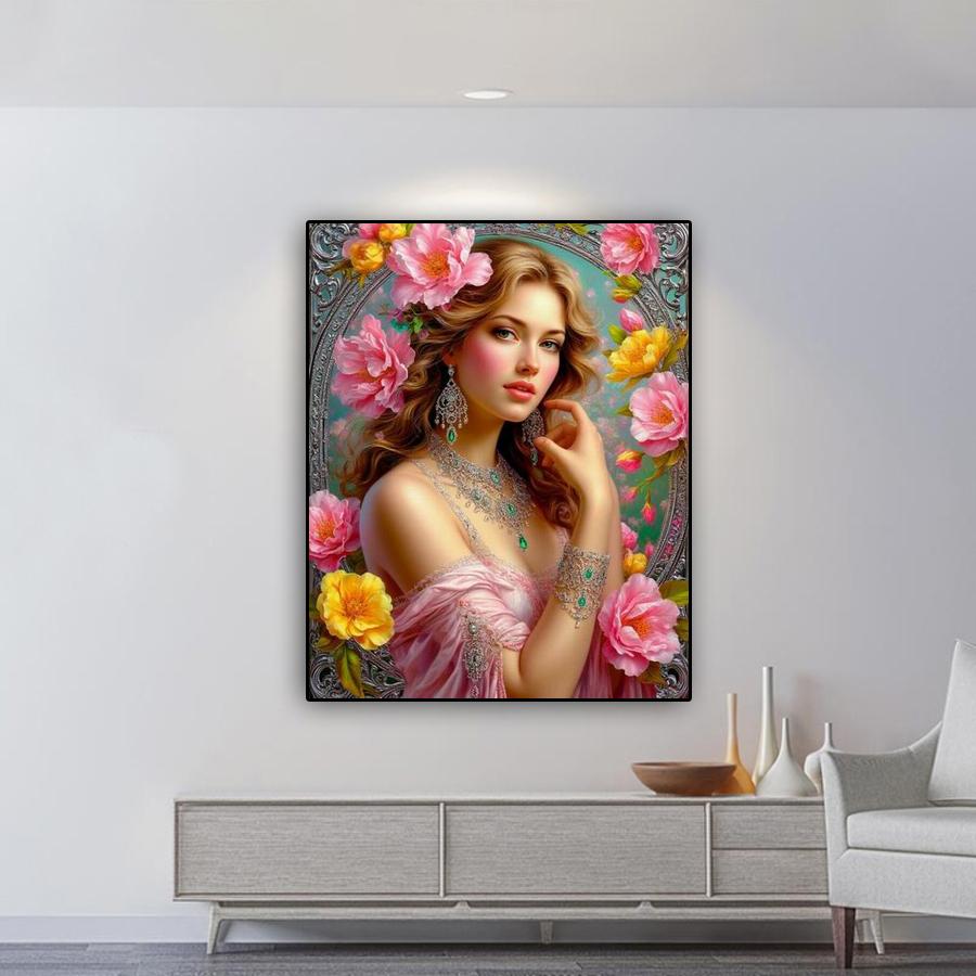 Алмазная Мозаика Новая Коллекция Сексуальные Женщины Цветок DIY Полная Вышивка Стразами Красивая Богиня Мозаика Наборы для Вышивки Крестом Декор Стен