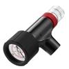 Mountain Bike CO2 Inflator Head Quick Pumping Bicycles Pump with Pressure Gauge Aluminum Alloys CO2 Bike Tire Inflator