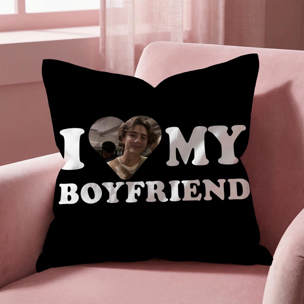 T-Timothees Chalamets Cushion Cover Multi-Scene Pillow Cover for Home & Car - Reversible, Soft & Durable for Daily Use