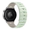 Scale Texture Two‑Tone Magnetic Silicone Watch Band 18/20/22mm Flat End Quick Release Strap for Huawei Samsung Xiaomi Garmin