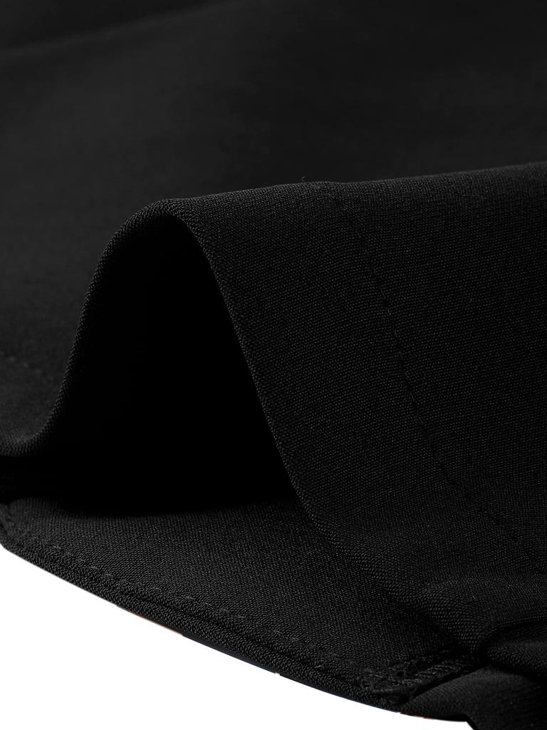 Женский офисный костюм Allegra K, блейзер, короткий рукав, на одной пуговице, черный, размер XS