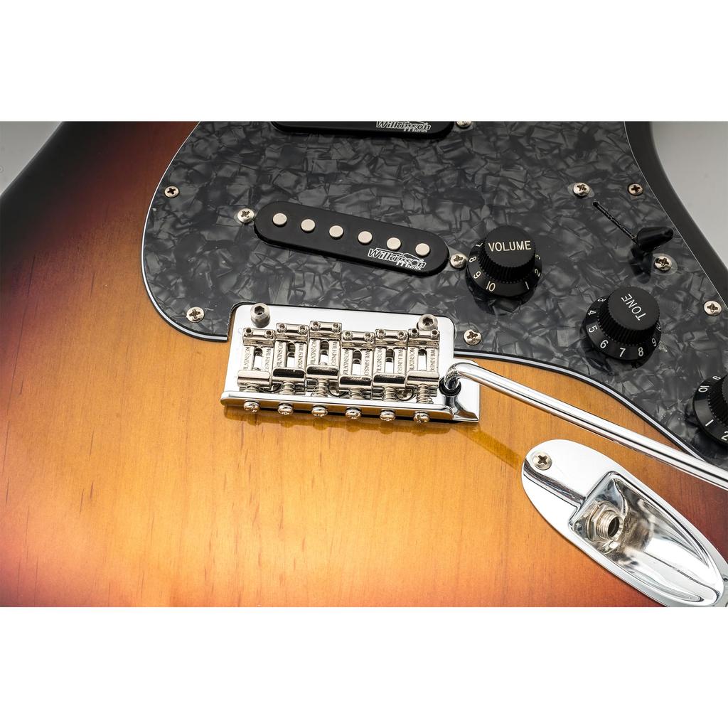 Wilkinson Tremolo Bridge Unit with Vintage Steel Saddles and Full Steel Block for Strat Chrome WV2-SB 10.8mm Two-Piece Imported/Japanese Guitars,