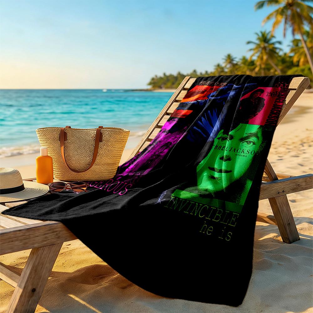 Michael Jackson Beach Towel Quick-Dry Soft Microfiber Comfortable Lightweight Suitable for Swimming, Gym, Camping, Yoga Vacation