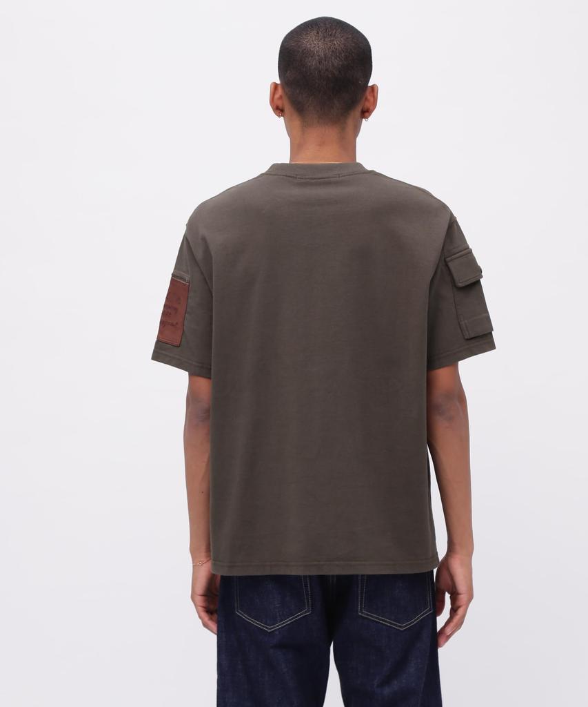 AVIREX 50th Anniversary Leather Patched Fatigue T-Shirt Men's M 310 Olive 783-5134012