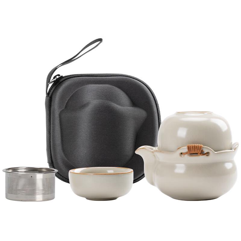 Ru Kiln Beige Teapot with One Cup