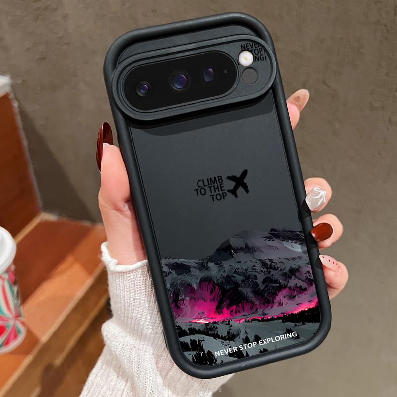 Чехол для Google Pixel 9 8 7 Pro 9 Pro XL 9A 8A 7A Узоры для путешествий по заснеженным горам Конфетный цвет Мягкий ТПУ Силиконовый Противоударный Чехол для Телефона