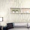53cm European Modern 3D Non-woven Moisture-proof Bedroom Background Wallpaper Curve Stripes Thickened Wall Stickers