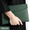 Leather Leather File Folder Large Capacity Briefcase Stationery Dustproof File Bag  School Office