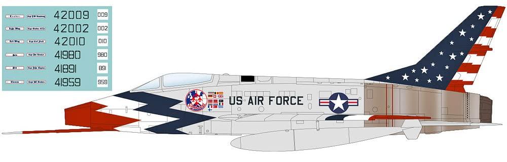 HOBBY MASTER Super Sabre Sky Blazers 1960 Decal Included Edition 1/72 F-100 (Finished Model)
