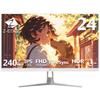 Монитор Z Gaming 240 Гц 24 дюйма 1 мс дисплей LED FHD UG24PJ Белый Z-Edge 1920x1080/Антиглянцевый/Панель IPS/Ультратонкий/HDR (Стандартная яркость