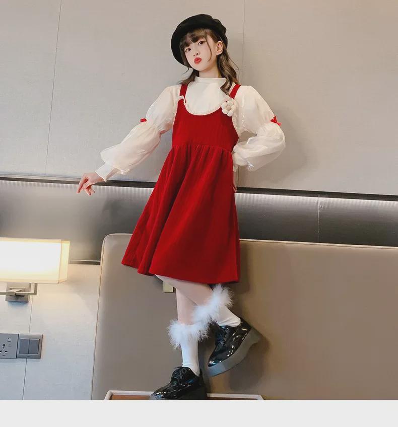 Autumn 2024 Thickened Baby Girl Dress Suit for 1-Year-Olds - Fashionable Winter Wear