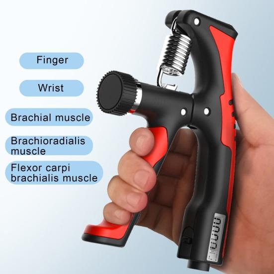 Тренажер силы хвата со счетчиком 10-100 кг Регулируемый цифровой дисплей Счетный тренажер для мужчин и женщин для предплечий Усилитель силы для ручного захвата